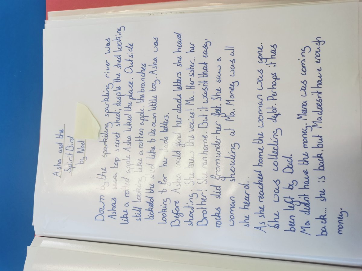 MissStephenso19's tweet photo. @jasinbath year 6 @pvacademies have loved reading Asha and the Spirit Bird! We read the first few chapters then wrote our own version of the story. Please let us know what you think of our amazing writing! 🤩 https://t.co/iMCZ5r8lbg