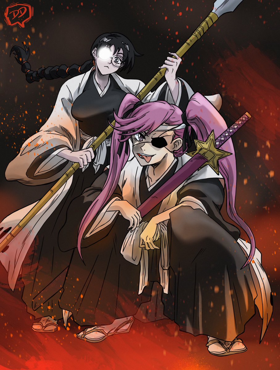 devondorseyart's tweet photo. Saitou Furofushi and Unsai Katoribatsu #BLEACHTYBW #bleach https://t.co/zk6Va8okoE