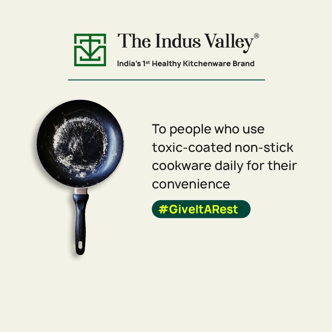 Theindusvalley_'s tweet photo. It's 'National Week Of Rest'! So, those vou are using toxic nonstick cookware, #GiveltARest!

Always choose cookware that is free from chemical coating and safe for your health. 

#giveitarest #theindusvalley #sleepycat #nationalweekofrest #takeabreak #restweek #Collaboration https://t.co/5Zpj6VsxaK