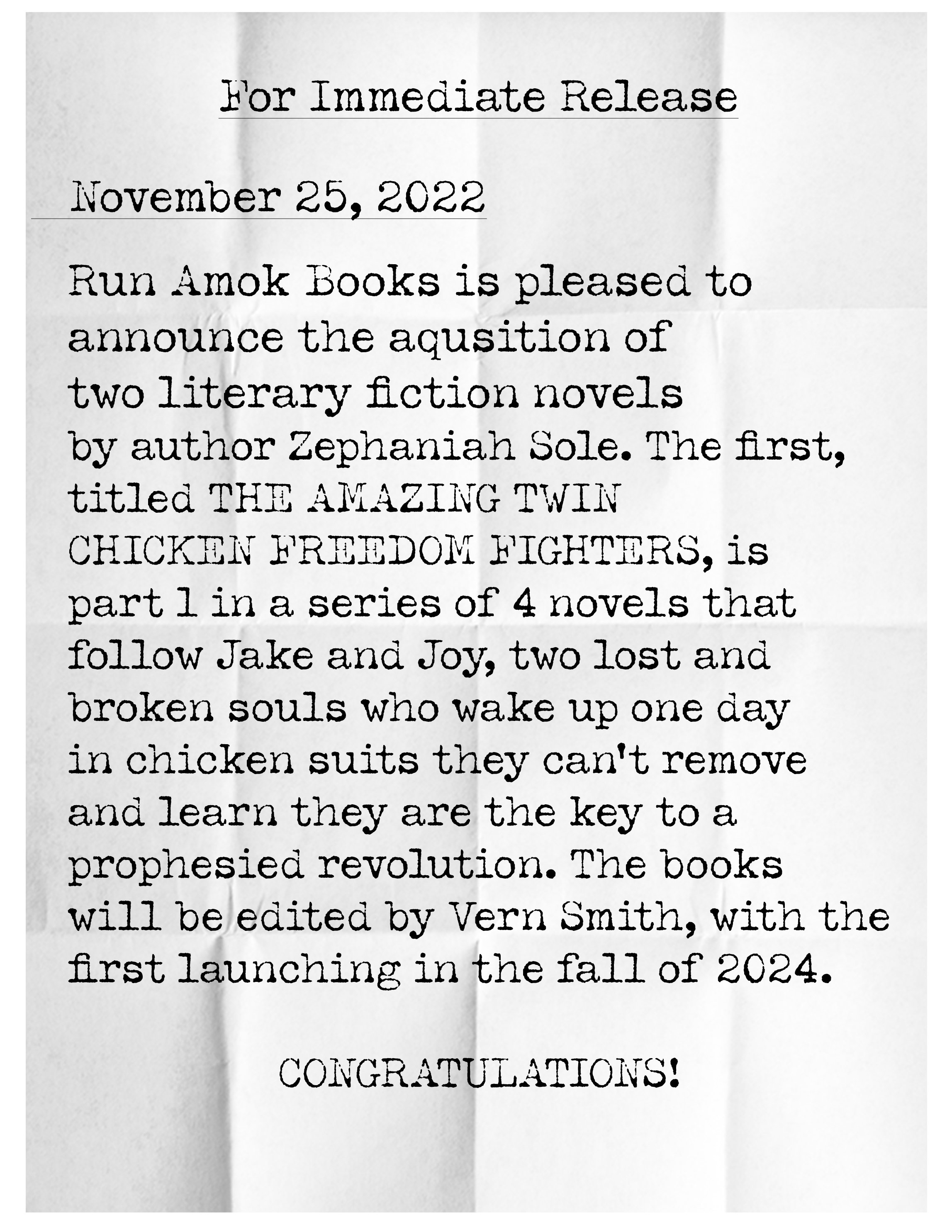 Run Amok Crime (RunAmokCrime) / Twitter