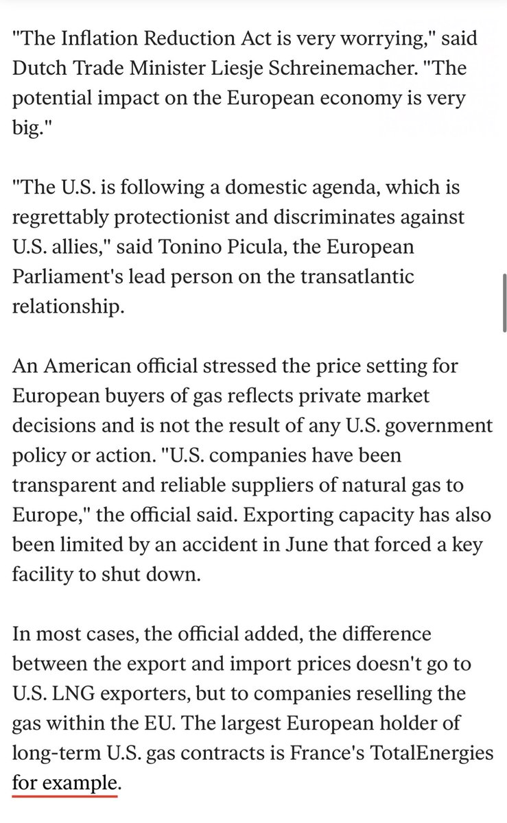 INArteCarloDoss's tweet photo. Is EU finally waking-up to Biden’s administration’s plan to literally destroy it’s industry and economy. When I read the level of imbecility that permeates from EU politicians, there is reason for concern… The below is not some Russian fringe shit paper, it’s Politico https://t.co/jwvFYmGs7C