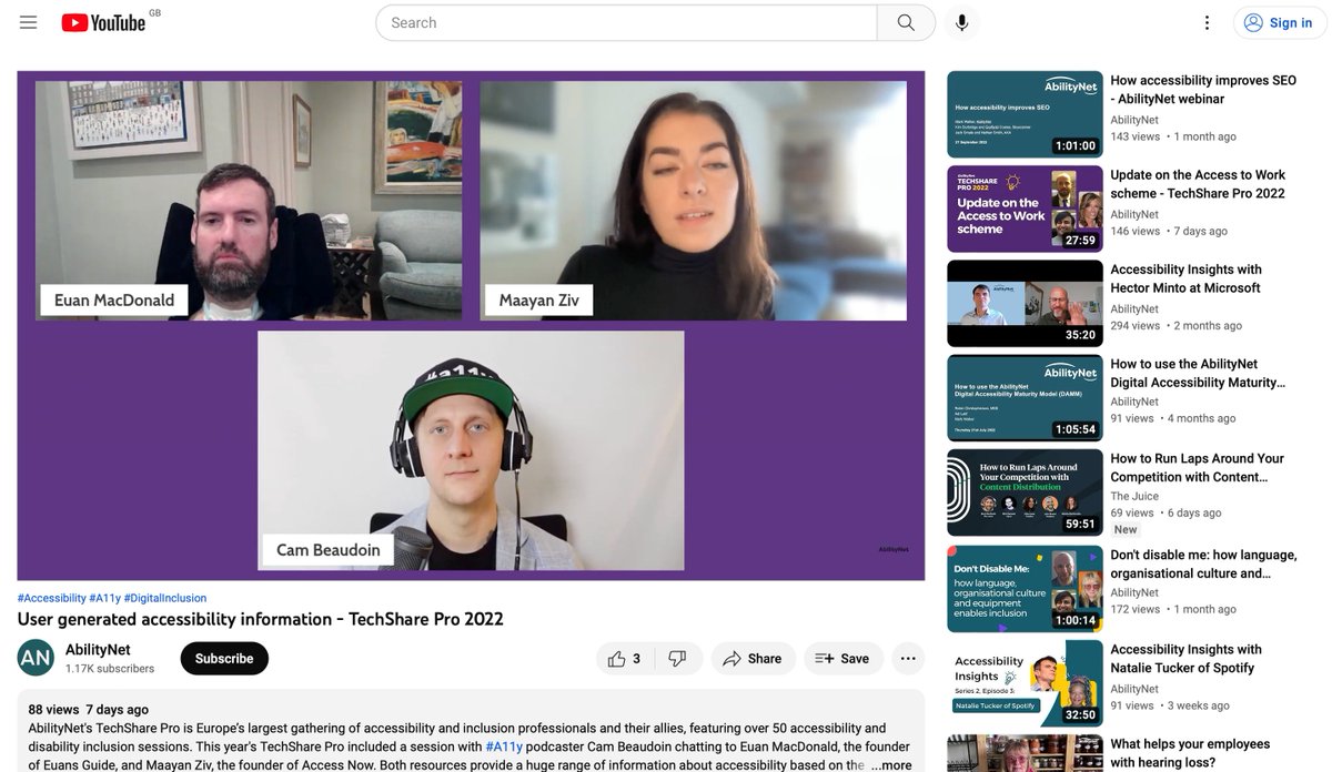 EuansGuide's tweet image. In case you missed it... #TechSharePro2022 buff.ly/3AGYkDW 

@techsharepro @AbilityNet @accessnow @CamBeaudoinA11y