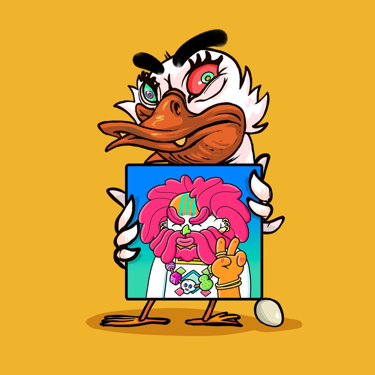 Todays special suprise in the mystery eggs 😱 One lucky winner will win a <a href="/shamanzs/">Shamanzs 🔮</a> NFT from cracking eggs!🐣

50k tokens to one lucky duck🦆
1️⃣Like &amp; retweet
2️⃣Tag three friends
3️⃣Comment Eth address

#uglyduckwtf #duckarmy #NFTartwork #NFTCommunity #NFTs #NFTProject