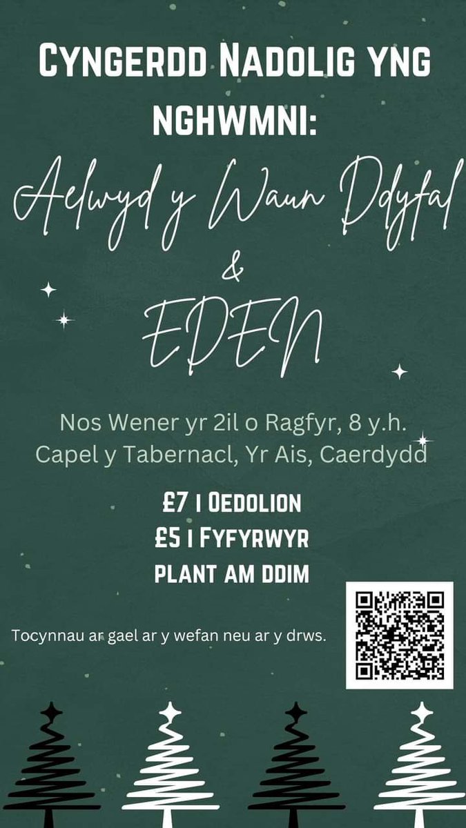 WaunDdyfal's tweet photo. WYTHNOS I FYND😆🎅🏼🎄🎶

Ydych chi ‘di cael eich tocynnau eto?
Os na, dyma’r linc - https://t.co/9wDV6CPaLM

Edrych ‘mlaen i weld chi! https://t.co/C45Ku5O4I2