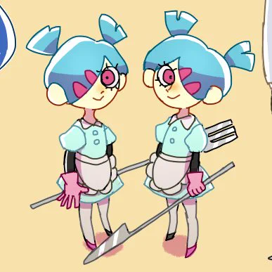 #いい双子の日いえ～いそうなんですか!?自創作の双子、ミルギ-とメルギ-をあげておきますね!! 