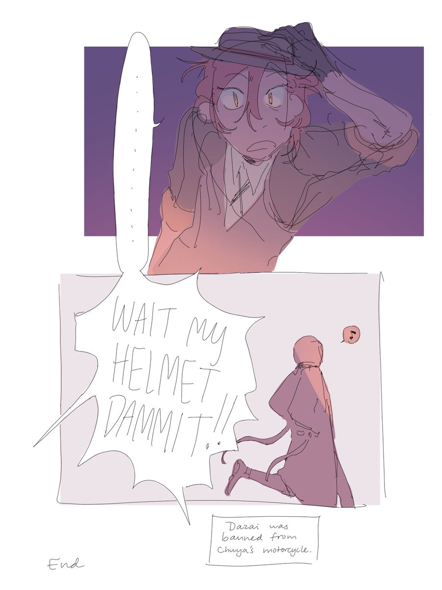 jackthechair's tweet photo. hat, helmet, a bonus
#skk #soukoku #bsd #bungoustraydogs https://t.co/3obpgYa8Dr