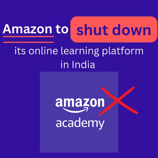 AastikUdenia's tweet photo. Amazon to close down its online platform #Amazonacademy within just 2 years of its launch.
Gentle reminder to all online platforms as the winter is coming and it’s gonna be there for a while
#amazon #onlinecoaching #Edtech https://t.co/w9B6NndhfS
