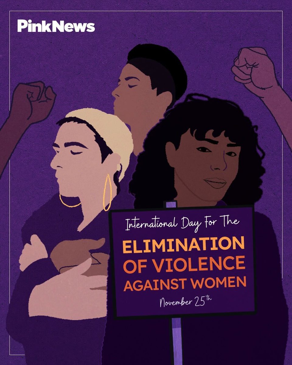 PinkNews's tweet photo. Today is the International Elimination Of Violence Against Women Day. 
We must eradicate violence against ALL women.

Black women,  indigenous women, POC women, trans women, asian women, LGBTQ+ women, disabled women and women of all body types.

We will continue fighting for you. https://t.co/NZxbdSxMfj