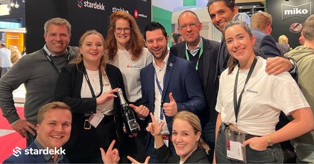Stardekk's tweet photo. We celebrated a new integration milestone with @LightspeedHQ at Horeca Expo! 🍾 Let's keep our partnership moving forward 👊

Thanks for having us @HorecaExpo, we had a wonderful time! https://t.co/QUim4t5P5L