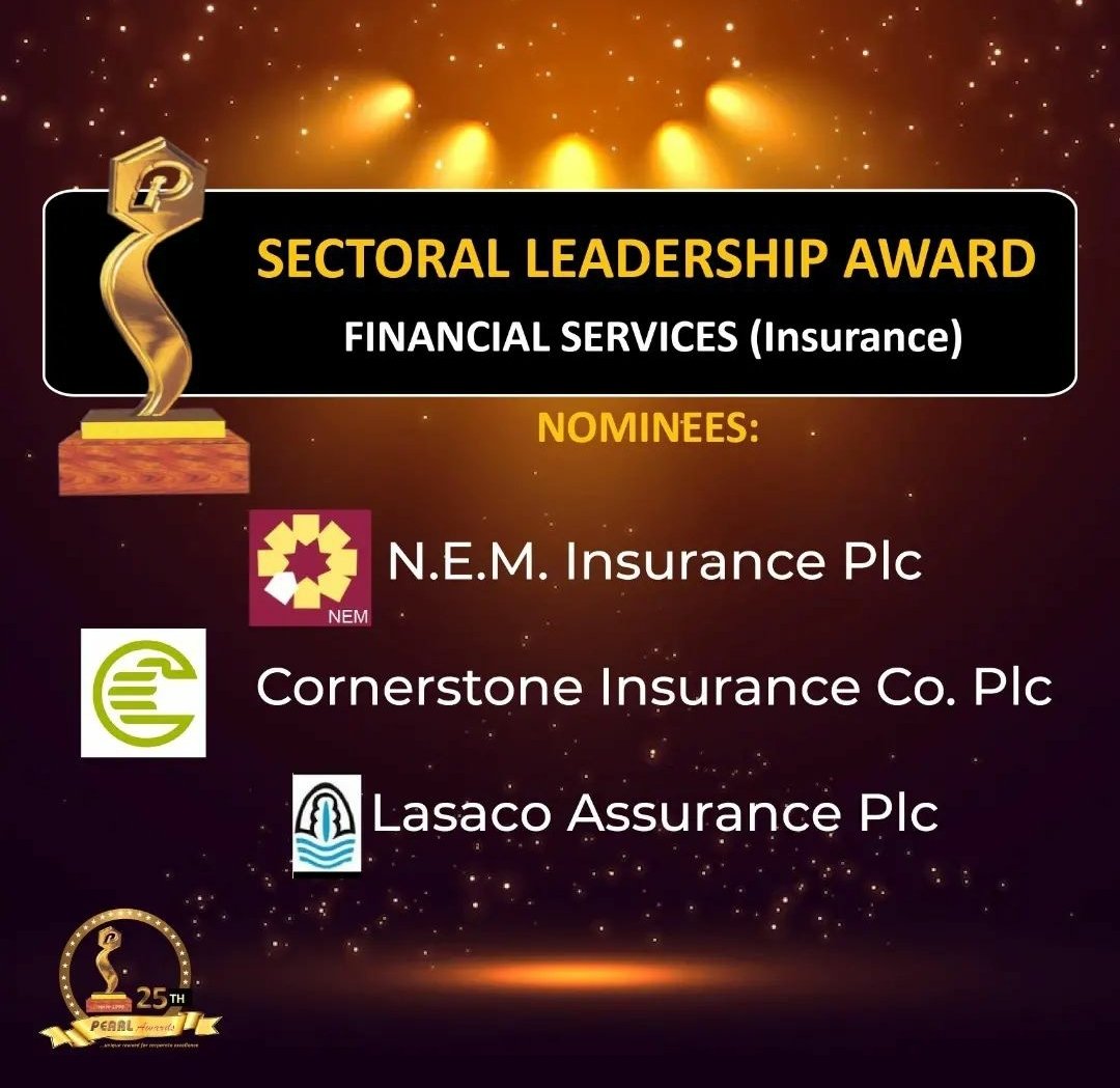 Unveiling the Nominees for the 2022 Pearl Awards Nigeria 

Sectoral Leadership Awards 

Nominees are: 

Financial Services ( Banking)
Services  (Hotel / Lodging ) 
Financial Services  (Insurance )