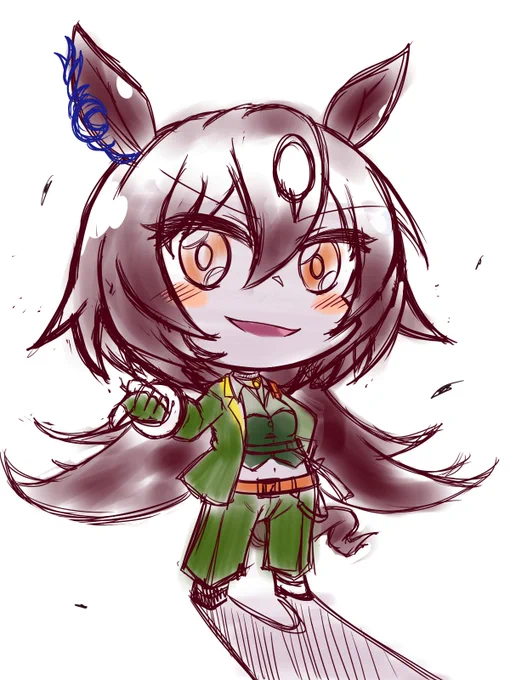 日陰者の最輝星#ウマ娘 #シリウスシンボリ#落描き 