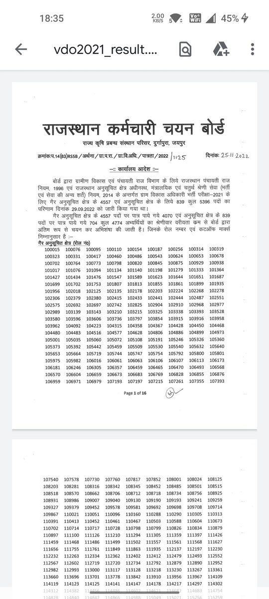 Maths_nexus's tweet photo. #Village_Development_Officer
#Village_Development_Officer_result
#vdo_result
#vdo
#vdo_cut_off
25-11-2022 Village Development Officer 2021 : Recommendation and Cut Off Marks
पूरी पीडीएफ फ़ाइल देखने के लिए लिंक पर क्लिक करे
https://t.co/vkzT64CLRW https://t.co/RrYR1mYnGw