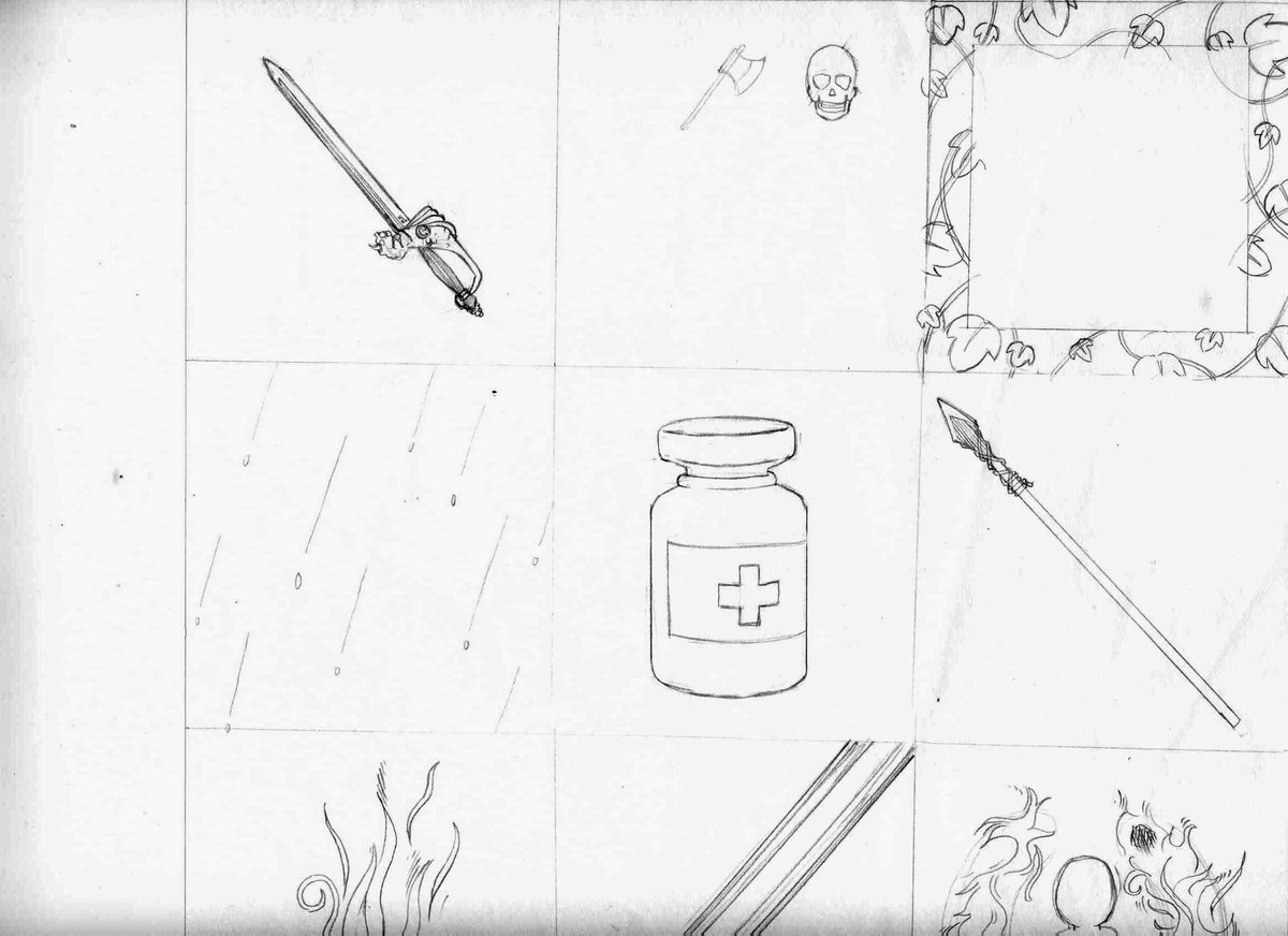 BarelyQuest's tweet photo. 11/20
アイテム下書き、カード下書き、主人公３面下書き、ヒロイン3面下書き、敵2体3面下書き
11/23
ダメージを受けたときplayerが吹き飛ぶ機能追加、attack1-8ボタンイラスト作成、attack5magicの変な挙動を修正
11/24
twitter開設
#madewithunity #indiegame #indiedev #unity https://t.co/XjyGDMItff