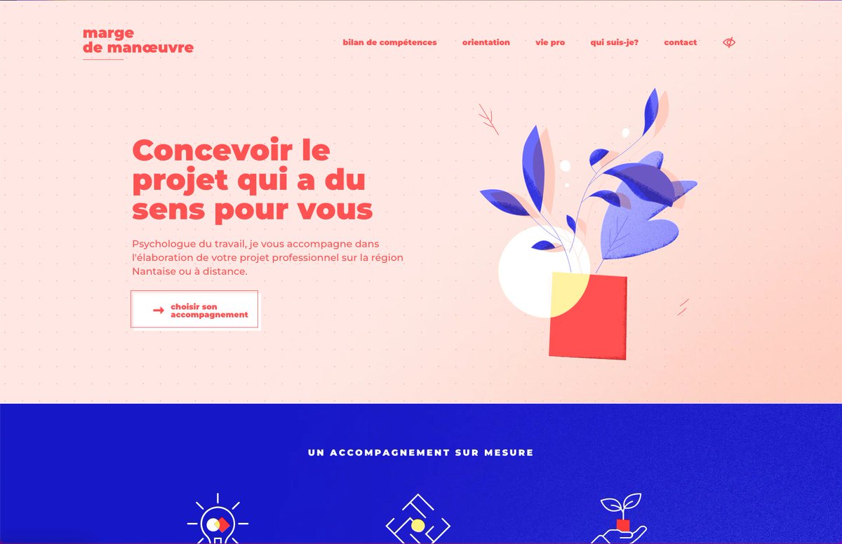 [Réalisation] Marge de manœuvre est live ! 🥳

Lysiane vous accompagne dans l'élaboration de votre projet professionnel : margedemanoeuvre.fr

Design : in-august.com || Dev : <a href="/ltb_lucas/">Lucas Heymès</a>