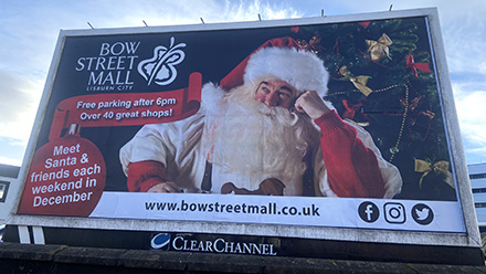 Santa has arrived in Lisburn...yes our new outdoor campaign for @bowstreetmall is up and running. Look out for our eye-catching posters when out and about #outdoorImpact