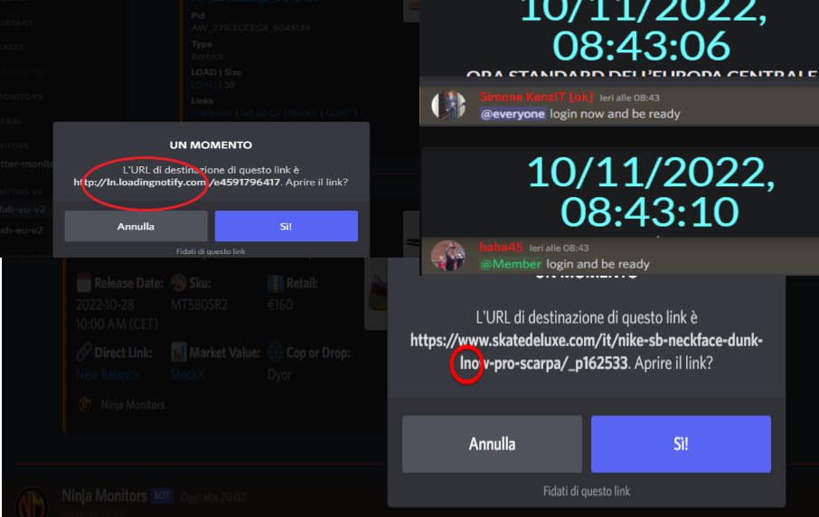 Simone_kenz's tweet photo. Leaking our ping monitors, our info, and also mirrored the entire server lmao.

Anyone in @NinjaMonitors can now join @LoadingNotify with a 2 week free trial! 🔥  

Dashboard Link => https://t.co/wtMmKx9rDs
Password => LNxNinja

If you want several laughs, here are the screens 😂 https://t.co/JhYqTRqiQP