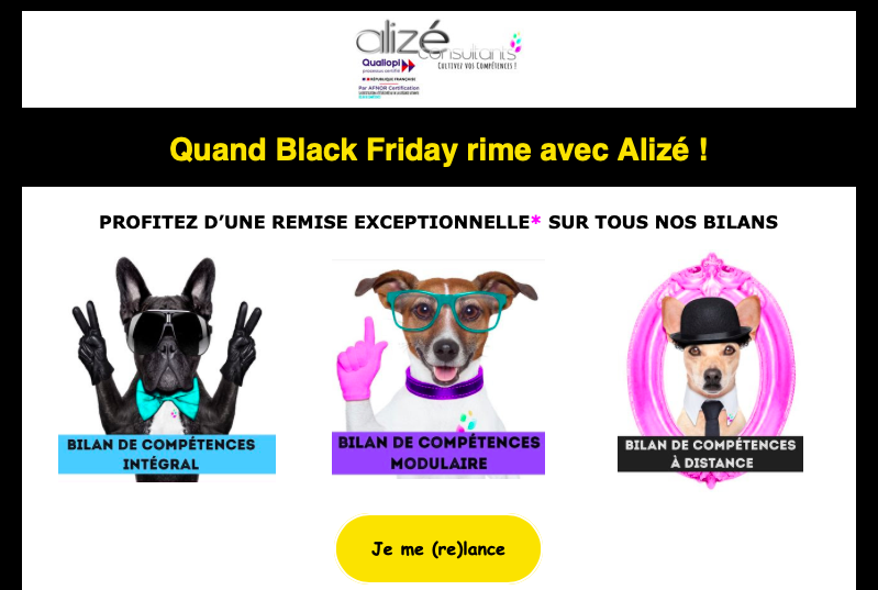 AlizeConsult's tweet photo. 🔥FRIDAYLIZE🔥 
Découvrez notre offre #BlackFridaY👇   
https://t.co/4uN3IUnJv8
Aujourd'hui est bien le 1er jour du reste de votre vie professionnelle!
#BilandeCompétences #carrière #CPF #job #métier #emploi #avenirpro #Compétences #mobilité #RH #Formation #formationpro #Coaching https://t.co/duBeA77PoU