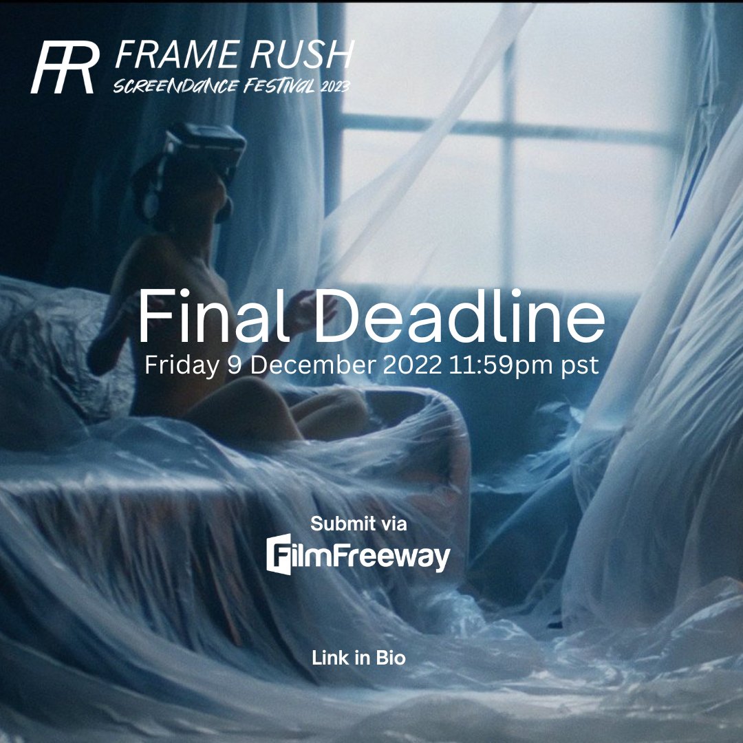 2 WEEKS TO GO! 
FrameRush 2023 deadline is fast approaching, get your films in by Friday 9 December!
Submit now: filmfreeway.com/FrameRush  
Thank you for the submissions so far, please DM or email us with any questions or queries.
🎥: Alina Sokulska- The Backstage by Aitor Padilla