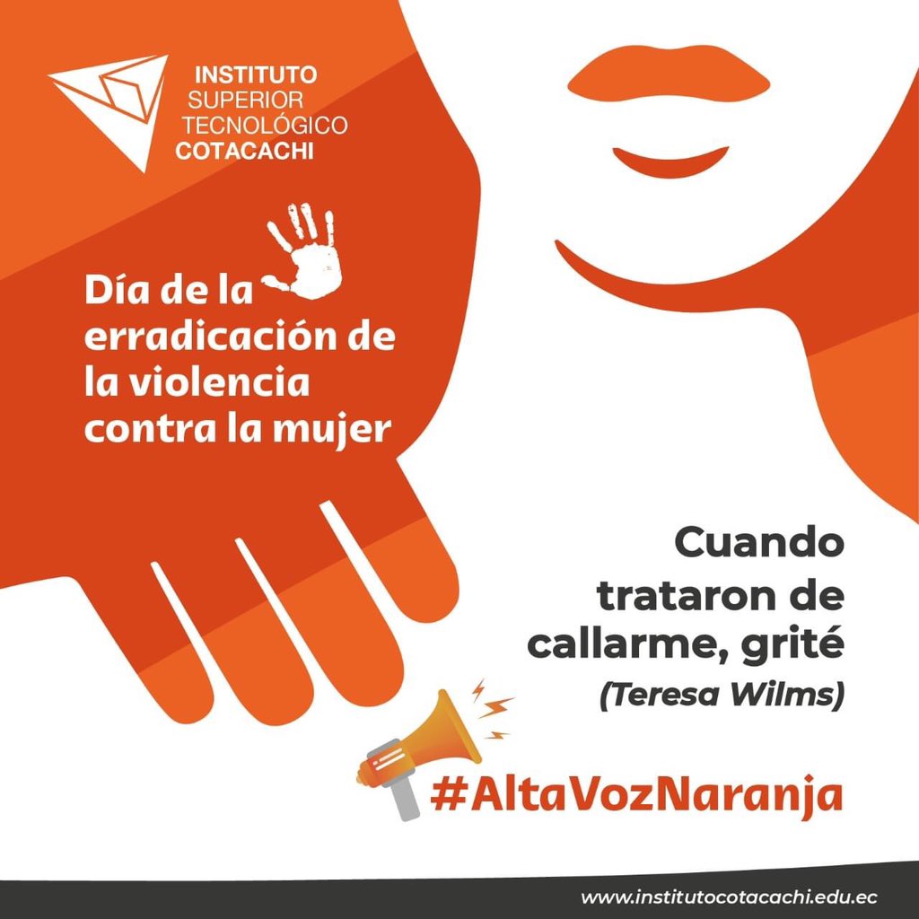 ISTCotacachi's tweet photo. La declaración sobre la eliminación de la violencia contra la mujer emitida en 1993, define la violencia contra la mujer como “todo acto de violencia que tenga o pueda tener como resultado un daño o sufrimiento físico, sexual o sicológico...” 🧡 @EduSuperiorEc @amontalvoch https://t.co/fIvGaE4PvL