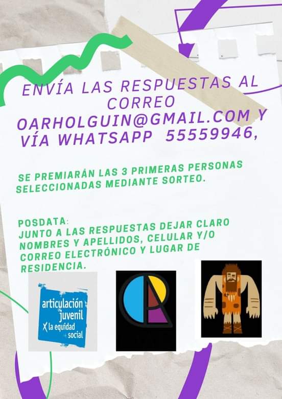 Hoy #25deNoviembre se celebra el Día Internacional para la Eliminación de la Violencia contra la Mujer, con la finalidad de visibilizar la violencia contra las mujeres y niñas a nivel mundial
💜 Participa junto a la Articulación Juvenil de OAR en estos días de activismo CONCURSO