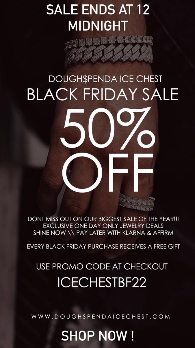 ChefSonyaMo's tweet photo. Today’s the LAST DAY to take advantage of this great deal. 50% OFF the entire site. Sale ENDS tonight at midnight SHOP NOW!

Use code : ICECHESTBF22 at checkout 

https://t.co/Kl4fBFqlwG https://t.co/ONFcgnb4pl