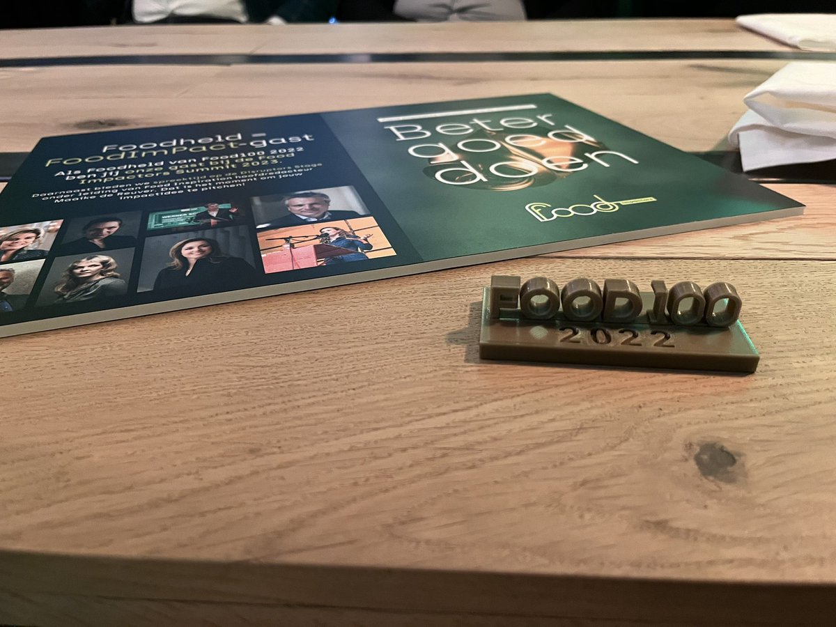 EstherdeSnoo's tweet photo. Vereerd….! ☺️ Ik ben zojuist verkozen tot een van de Foodhelden 2022. #Food100 @deFood100 @nieuweoogstnl https://t.co/YbvnyH90iw