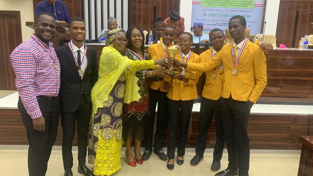 PeterObi's tweet image. I extend my warmest congratulations to the Anambra debate team for winning the President’s Inter-Senior Secondary Schools' debate Championship. Our sustained investments in human development infrastructure, education and youths,