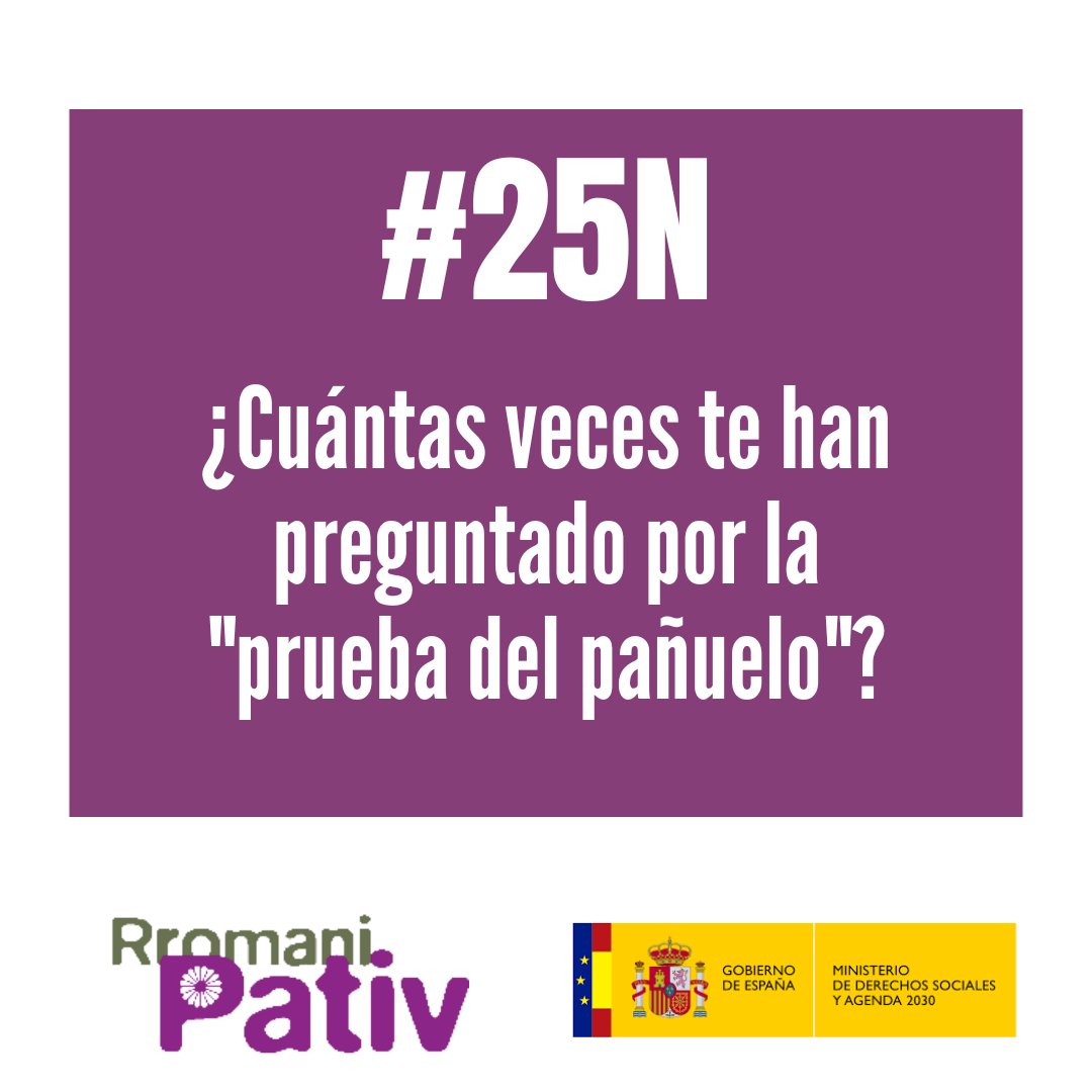 Hoy #25N queremos reivindicar la eliminación de las violencias contra las mujeres. Y recordar la #interseccionalidad a la que se enfrentan las #mujeres #gitanas