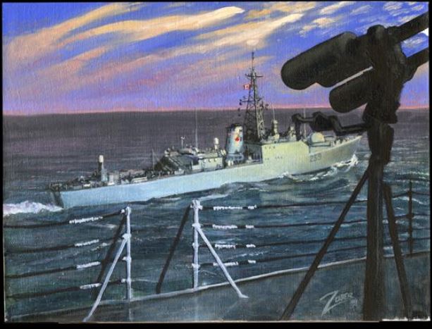 CanWarMuseum's tweet image. RAS Complete
Painted by Ted Zuber in 1991
Beaverbrook Collection of War Art
CWM 19960062-010

#HistoryWeek2022 #GulfWar #MilitaryHistory #WarArt #NavalHistory #CanadianHistory #LestWeForget