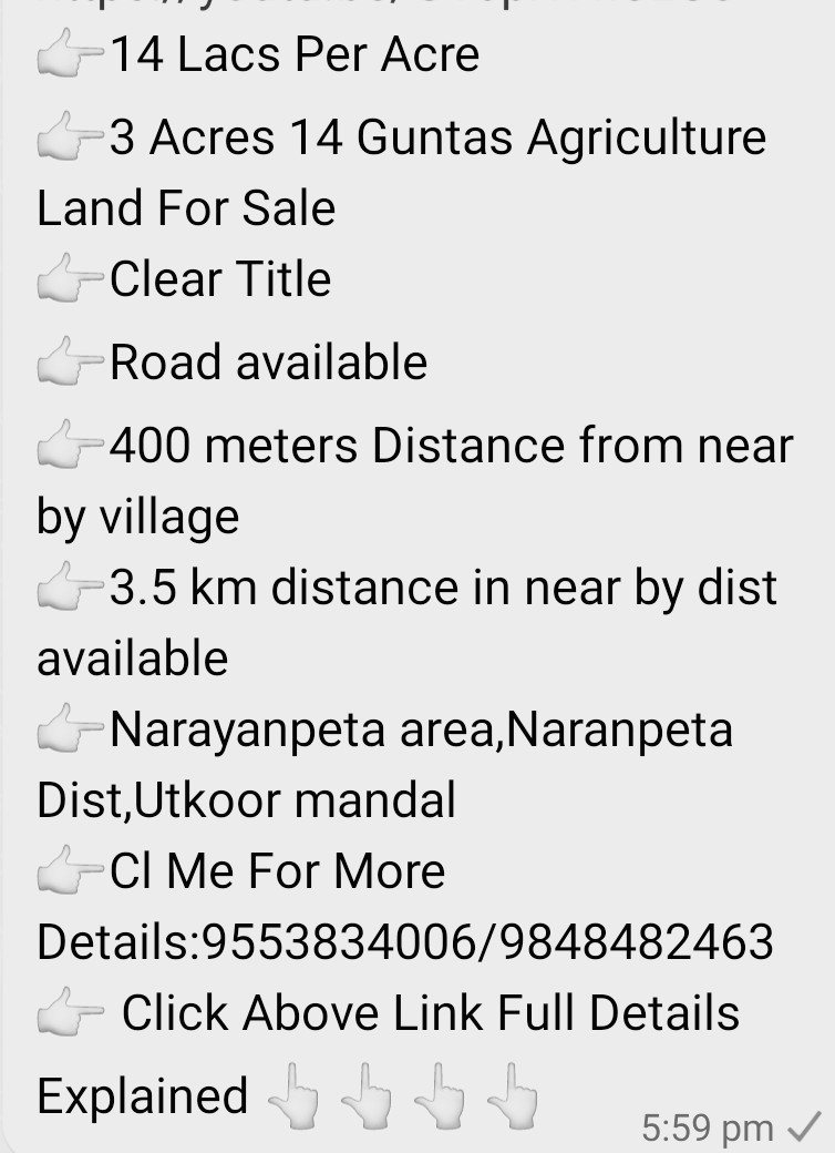 estates_sri's tweet photo. Chance Property For Sale,just 14 Lacs Per Acre 
Full details YouTube:https://t.co/UpC5mwlCGf https://t.co/DPvZhw5WQE