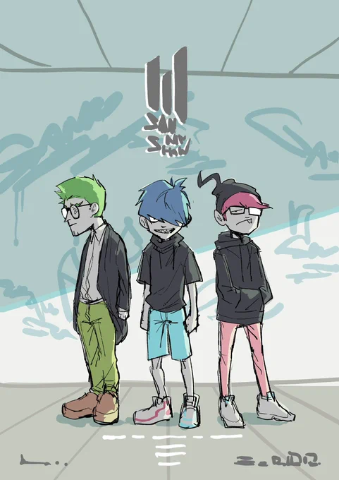 こないだの絵のラフ段階が出てきました。 