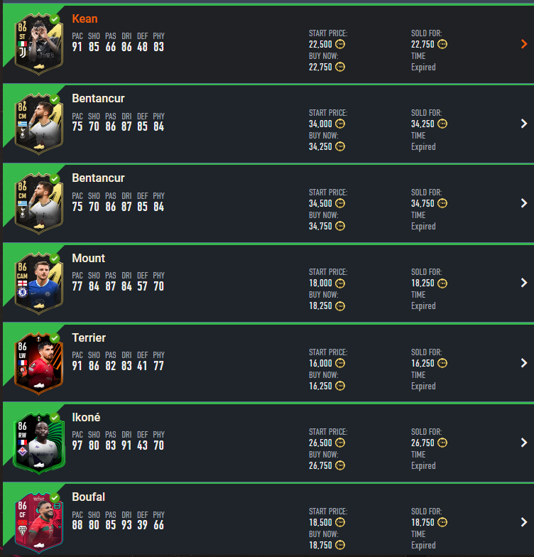 LionFut's tweet photo. Here are the sales from the night/morning 👇🏼

ÜV is working really well today.

Hopefully we'll get some new ÜV cards later when the promo drops.

#FIFA23 #FUT #FUT23 #ÜV https://t.co/Awi0e5XKPY