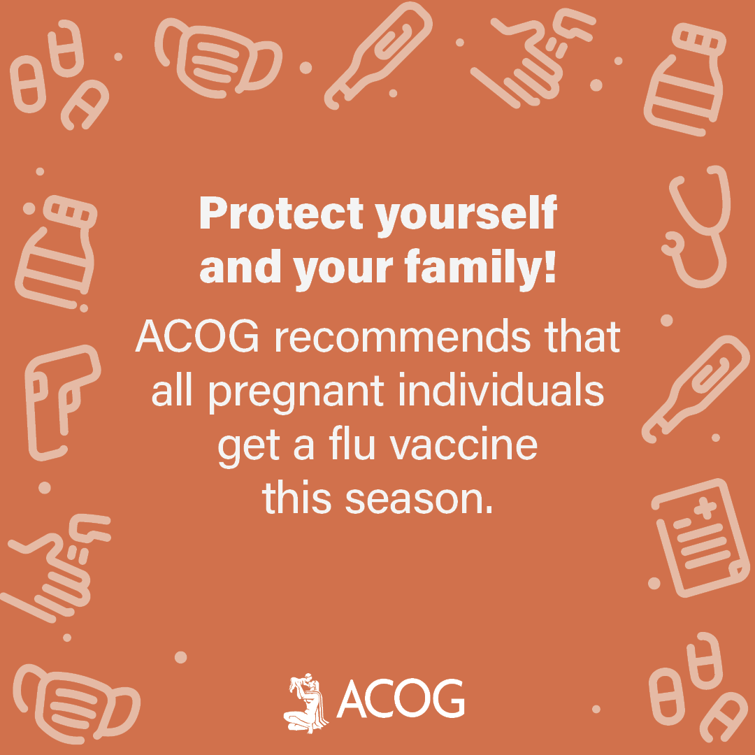 acog's tweet photo. Coadministration of all recommended vaccines, including the flu and COVID-19 vaccines, is important to protect pregnant individuals and their pregnancy. Learn more reasons to get the flu vaccine while pregnant: https://t.co/B4VWa4FtcT #FluFactFriday #ACOGFightsFlu https://t.co/eT4zJrcwFy