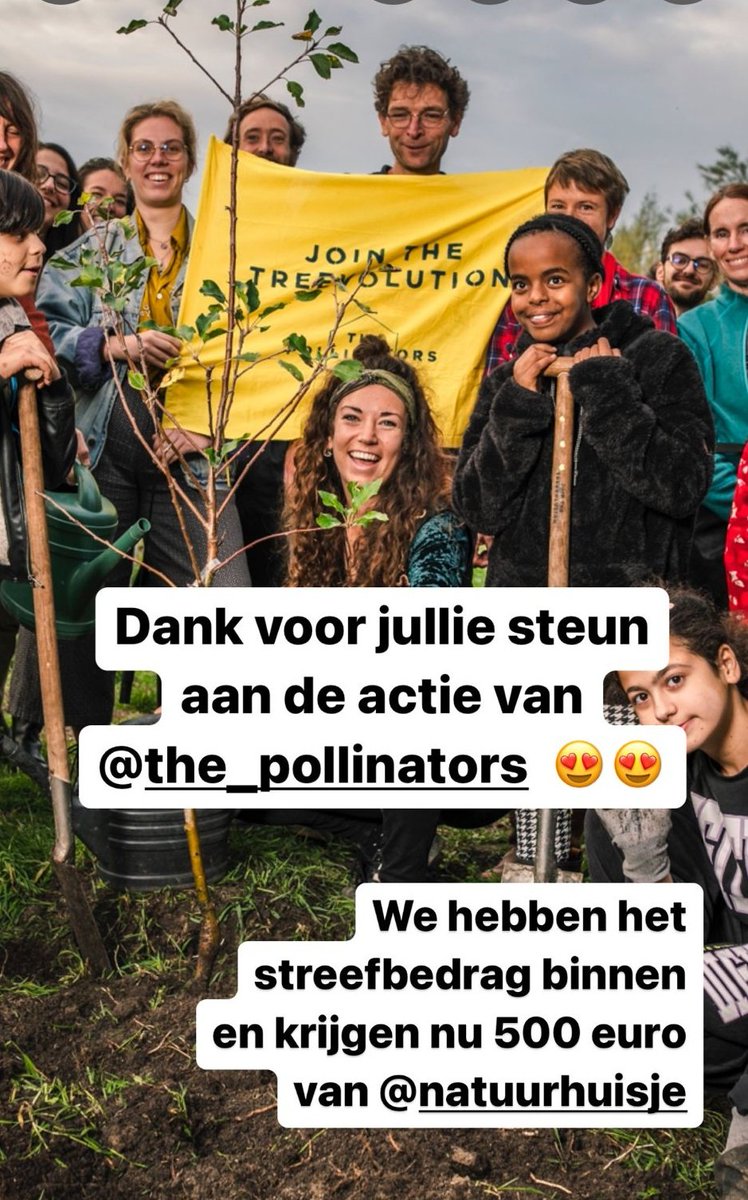 Voedselpark020's tweet photo. Dankjulliewel 💚
Het streefbedrag is binnen 🙌
Uiteraard zijn meer bomen Welkom:
https://t.co/CpPpcmnLJ6
#Treevember #groenegroei #GreenFriday https://t.co/u0KIFzwnAn
