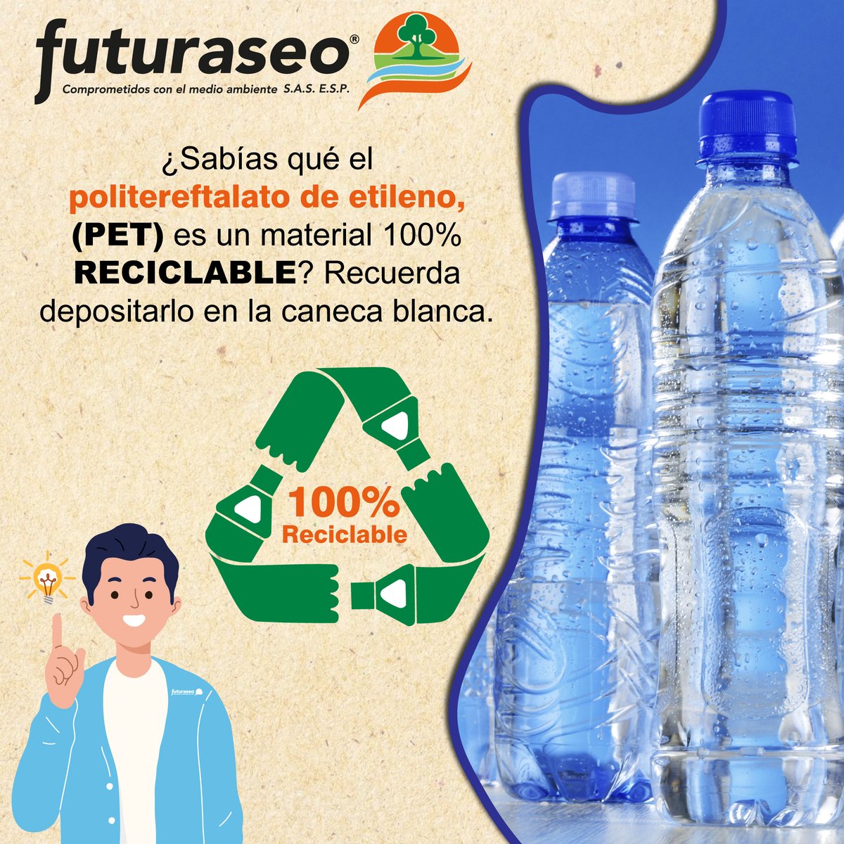 ✅️ Datos Futuraseo.
👉 Sabias qué el plástico es uno de los materiales más utilizados en la vida cotidiana pero también representa una de las principales fuentes de contaminación.