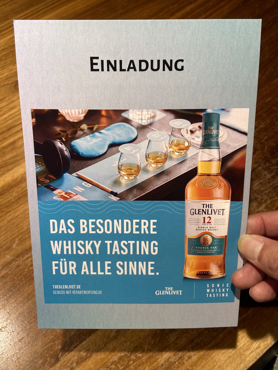 来週のグレンリベットのソニック・テイスティングに招待された！

ソニック・テイスティングとは！

ブラインドで音楽を聴きながらのテイスティングで最近ではシャンパンのクリュッグも打ち出してます！