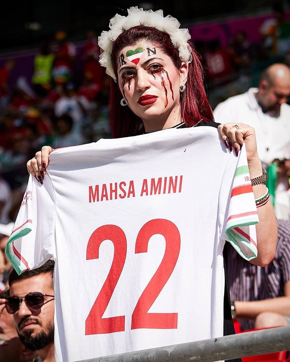 This in the Iran-Wales match today sums up the mood of many Iranians who would normally be celebrating Iran’s 2-0 victory but instead are mourning the murder of 400+ of their fellow citizens by the regime. 

22 year old #MahsaAmini was killed more than 2 months ago. #Wordcup2022