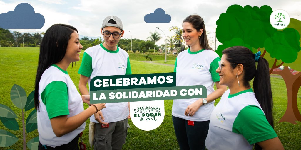 Grupo_Nutresa's tweet photo. Hoy junto a nuestros Negocios, Voluntarios y Comunidades celebraremos el Día Internacional del Voluntariado #ElPoderdeMil en 5 ciudades de Colombia, Chile, Costa Rica, Ecuador, México, Panamá y Perú #VoluntaridoNutresa

https://t.co/9L0kU6EG8i https://t.co/ZPXISJLpjM