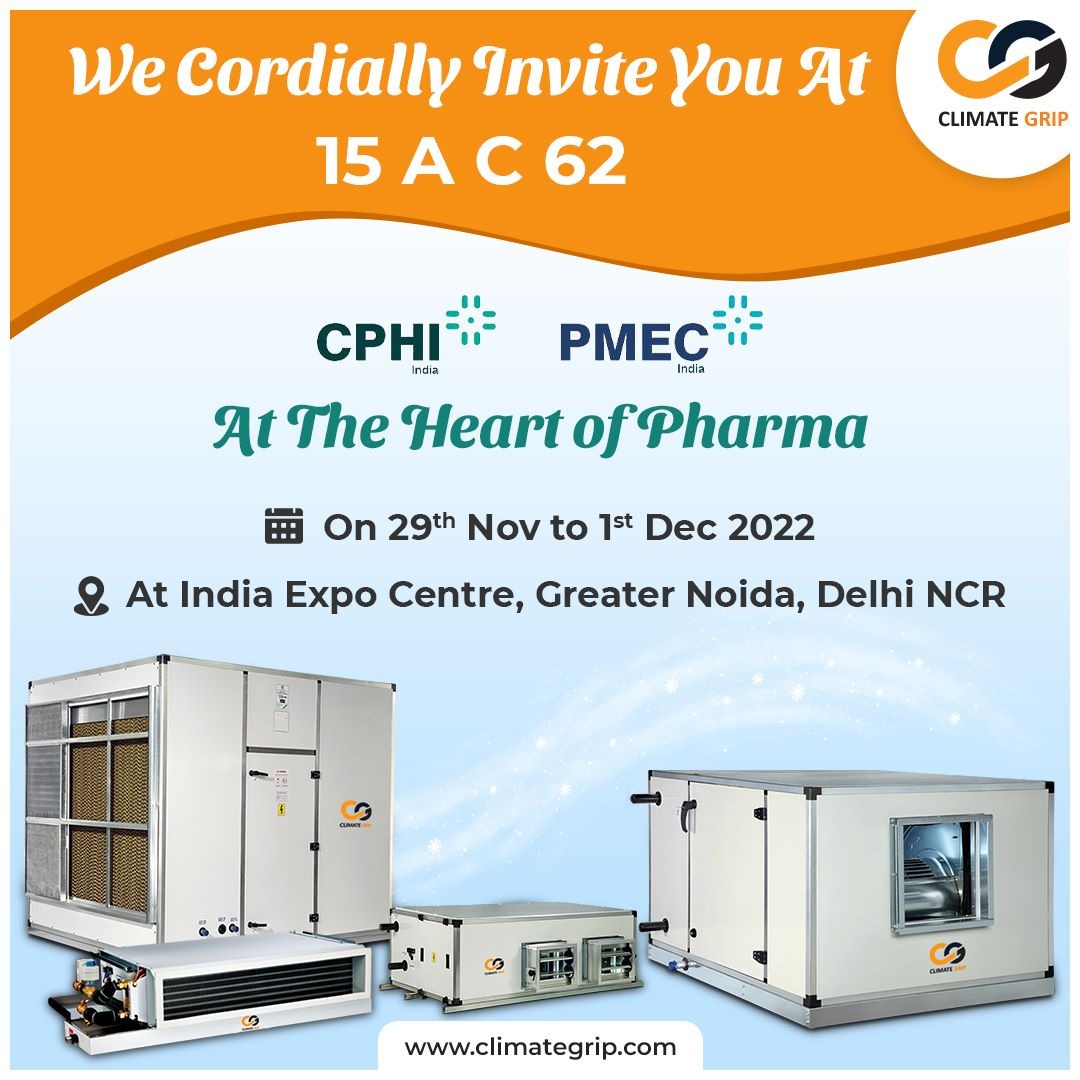 climate_grip's tweet photo. Come and be a part of this lovely moment as we invite you to be part of this exhibition at India Expo Center, Greater Noida, Delhi NCR from 29th Nov to 1st Dec.

Visit: https://t.co/cCZYXICvC9
Contact Us: 9815997036

#CPHI #PMEC #pharmaexhibition #climategrip #engineering https://t.co/yib1jMOsj1