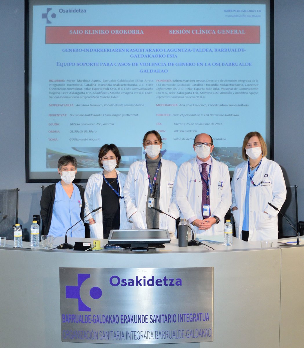 🟣#25N #DíaInternacionalEliminaciónViolenciaMujer. En el Hospital Universitario Galdakao-Usansolo, se ha analizado la respuesta sanitaria a la violencia de género en una sesión clínica titulada “Visibilizar para poder actuar”.