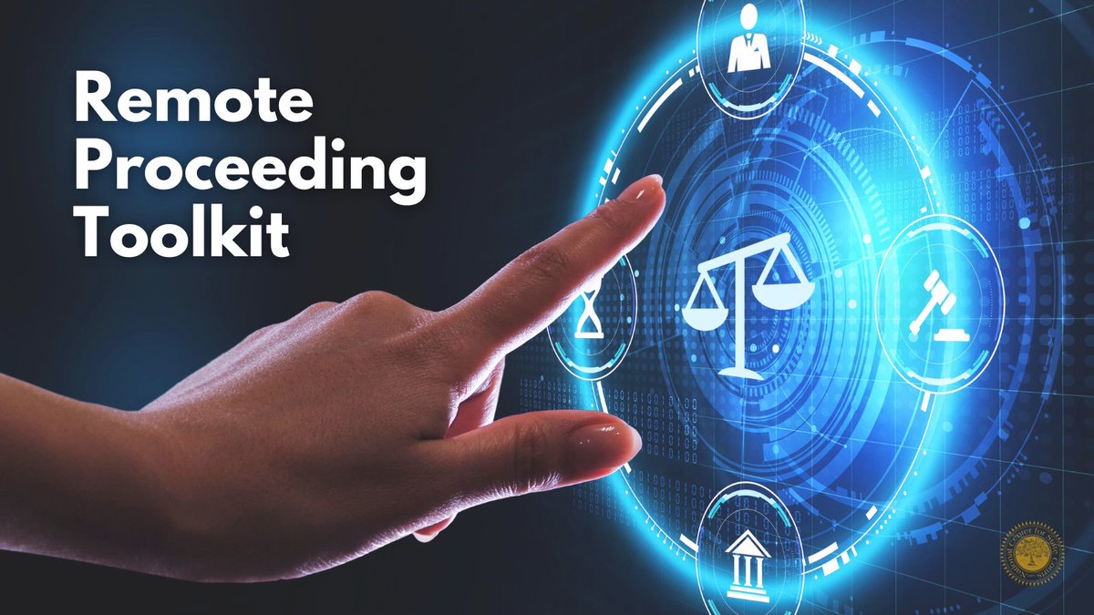 With many #courts holding remote proceedings, we’ve created a set of best practices for additional guidance. Check out our Remote Proceedings Toolkit: bit.ly/RemToolkit.