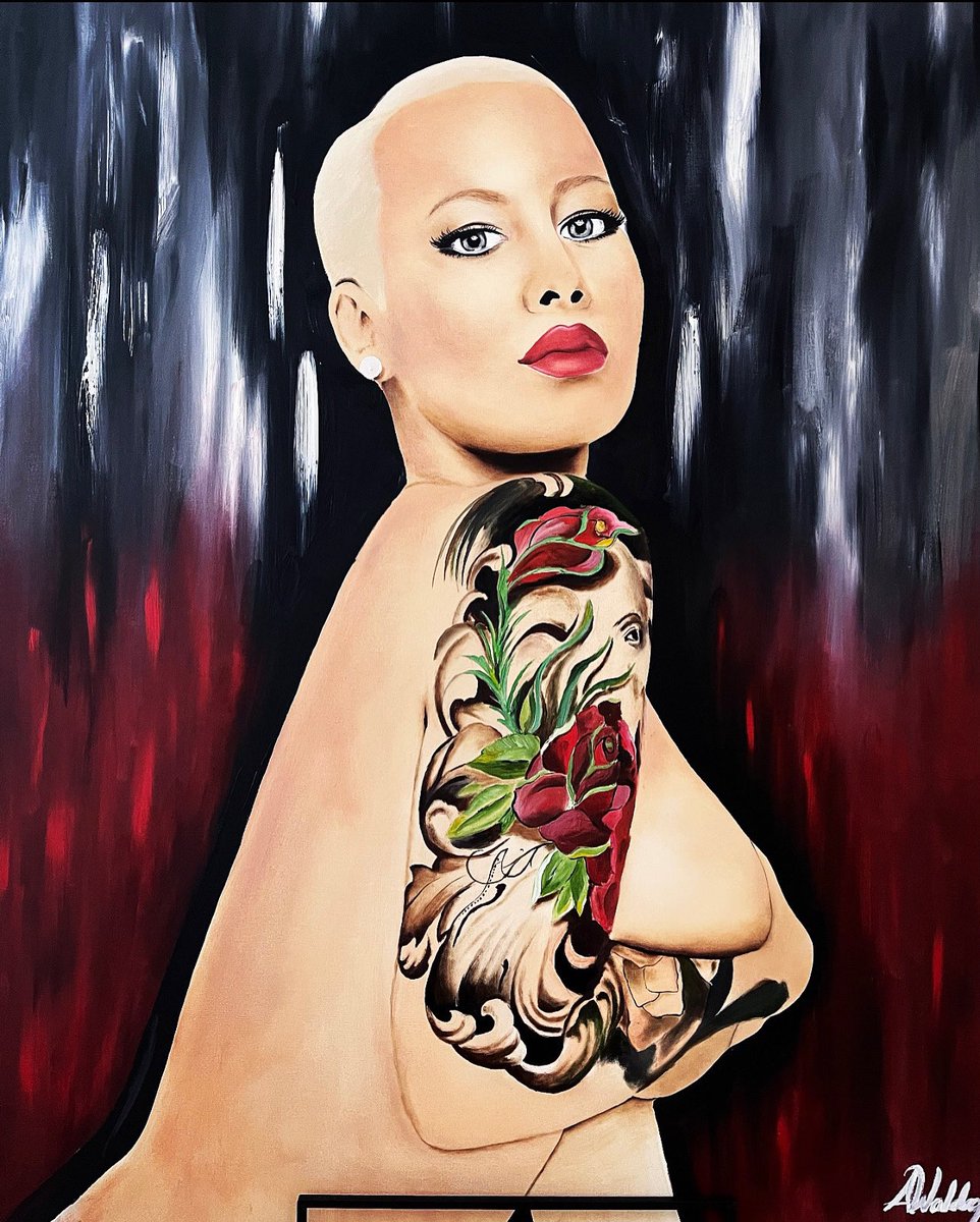 Completed Artwork of Amber Rose 🌹. #artwork #AmberRose #art