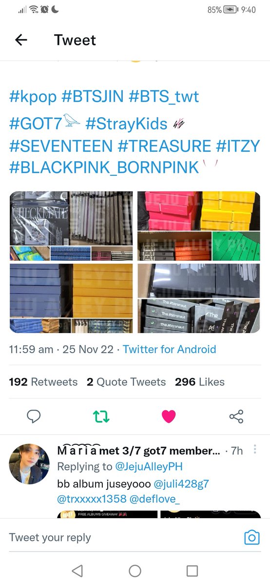 izzelmichaelson's tweet photo. @JejuAlleyPH GOT7🐥 album kyutiii💚😭 or BLANKPINK_BORNPINK💗💗 @iam_lhsyjw @soplvscr @dnvrdelrosario wish me luck! 🤍 https://t.co/LMODwxmNAE