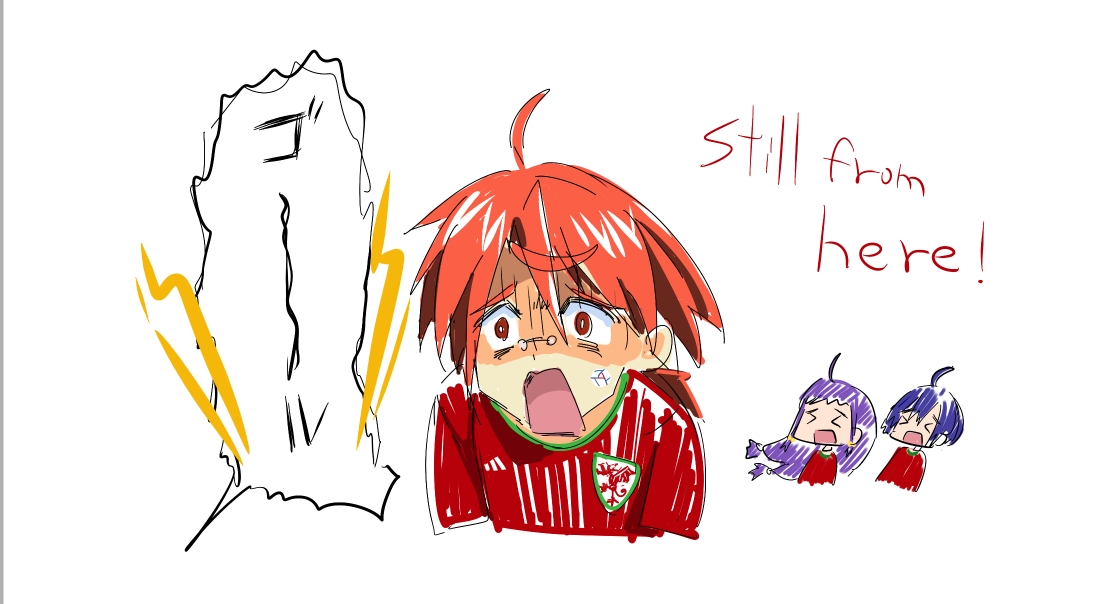 ウェールズを応援するネギ先生 