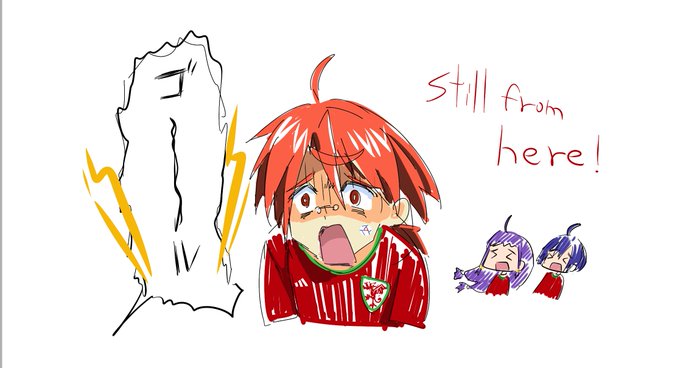 ウェールズを応援するネギ先生 