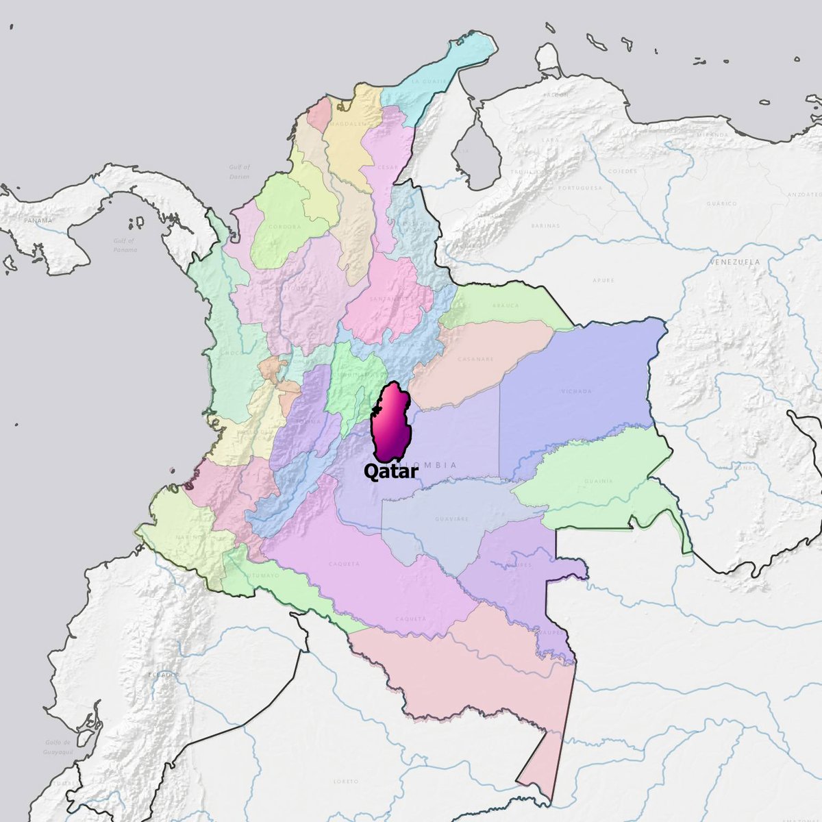 BibliotecaNalCo's tweet photo. #ViernesDeMapas | ¿Sabías que #Colombia es 98 veces más grande que #Qatar? 🤔
🗣 Qatar en 1971 se constituyó como Estado luego de su independencia de #ReinoUnido, pero la cartografía oficial de Colombia... https://t.co/Ba4YKcYnmx