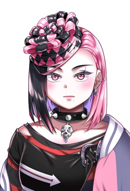 とりま背景透過した基準の立ち絵あとは表情別でレイヤー作った目パチ口パクを色塗り 