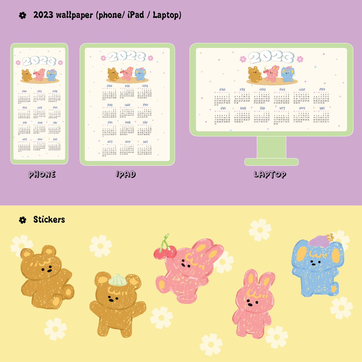 AnotherMorning's tweet photo. Hellooo digital planner 2023 another morning มาแล้วค่า 
🍀 digital planner 2023
🍀2023 wallpaper (phone/ ipad/ laptop)
🍀 5 stickers
110 THB
📍available at @Fahfahs_world 
📍 line shop https://t.co/1DlwZWhQqk https://t.co/udxO8yUmEs