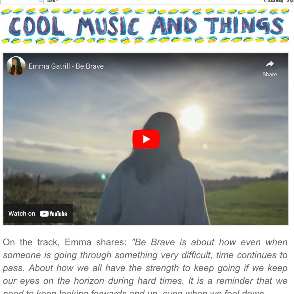 The video for my new track ‘Be Brave’ is online now! Big thanks to Meg at @coolmusicthings for the premiere! Check it out here: coolmusicandthings.co.uk/?m=1