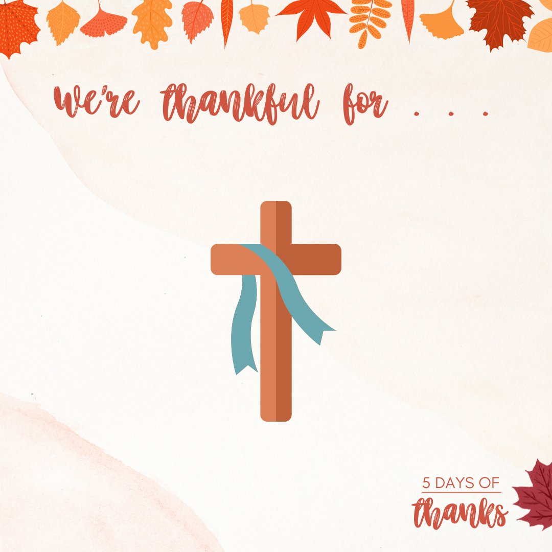 CltSharon's tweet photo. We're thankful for Jesus and His sacrifice on the cross. Without his death on the cross, we could not have a relationship with God. Spend a moment today praising God for sending His Son so that we could be redeemed.

#5DaysOfThanks https://t.co/rVAN9DEEAi